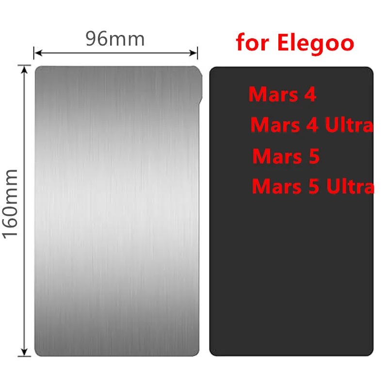 

ENERGETIC Resin 3D Printer Flexible Spring Steel Build Plate 160x96mm for Elegoo Mars 4,Mars 4 Ultra,Mars 5,Mars 5 Ultra