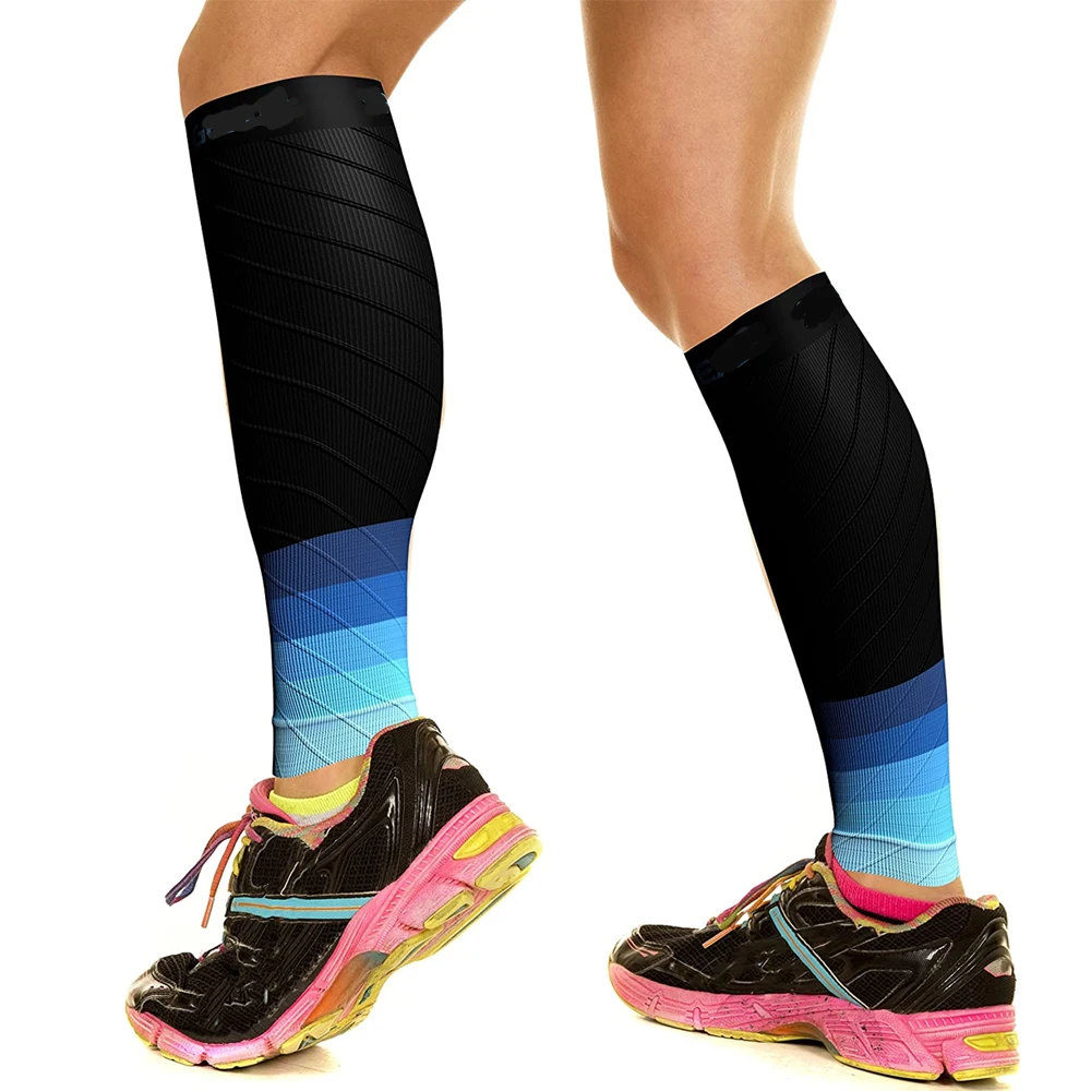 1Pair Calf Compression Sleeves Running Leg Compression Sleeve 20-30mmHg Compression Socks for Shin Splint For Men Women