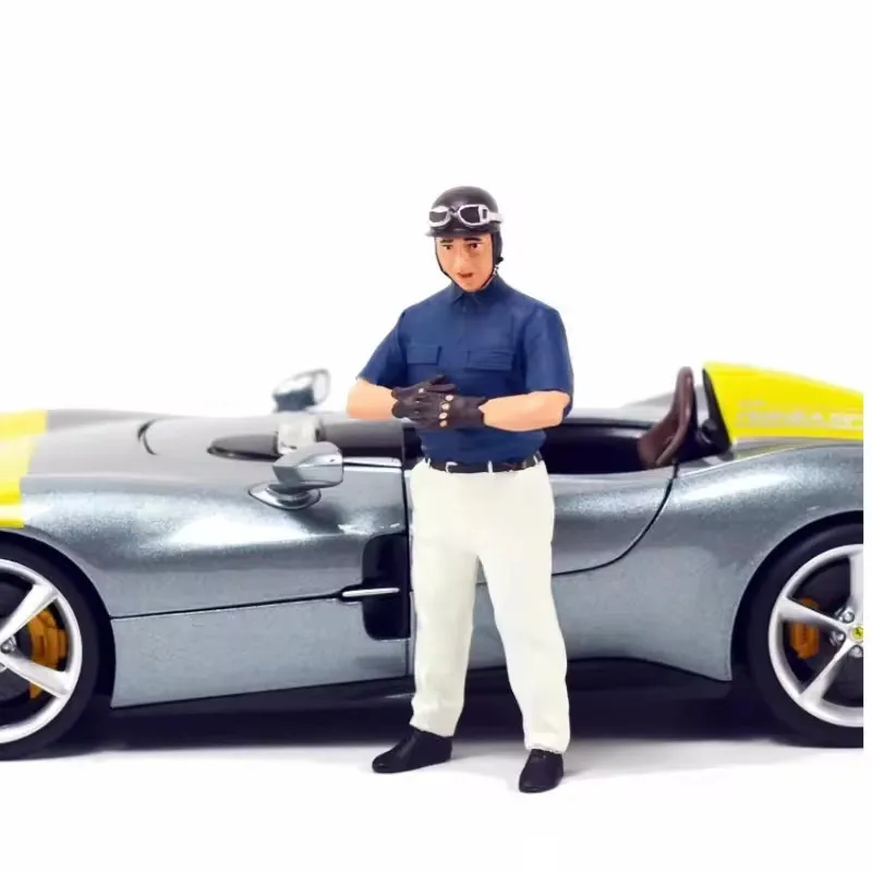 

Масштабная модель 1:18, 1 шт., из смолы, для самостоятельной сборки, аксессуар для сцены, винтажный гоночный автомобиль, фигурка гонщика, коллекционные игрушки для демонстрации