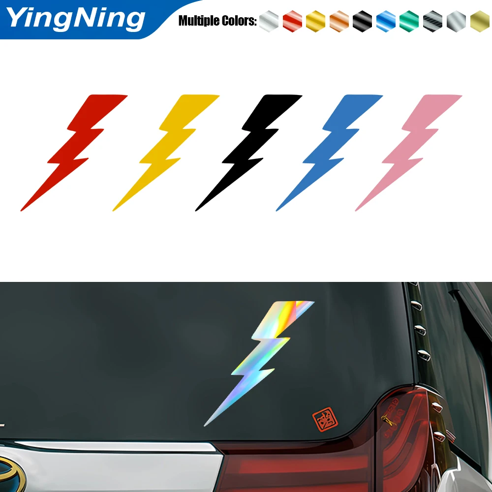 

Cool Lightning Bolt Decal Waterproof Vinyl Sticker for Motorcycle Car Helmet Laptop Skateboard Luggage DIY Decoration Decals