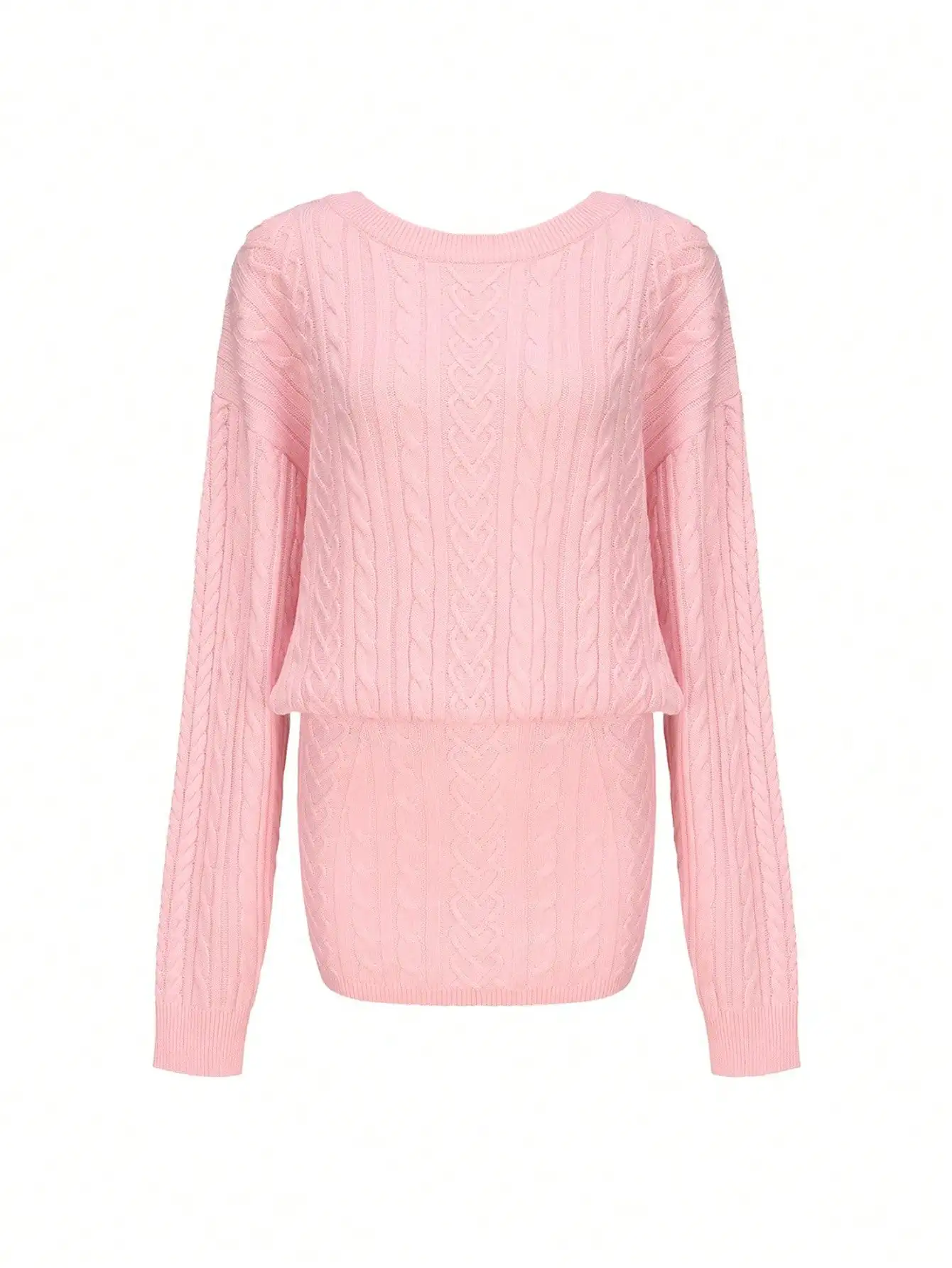 

Fisoew женское платье-свитер, повседневное платье с пышными рукавами и круглым вырезом, свободные осенние мини-платья для тренировок