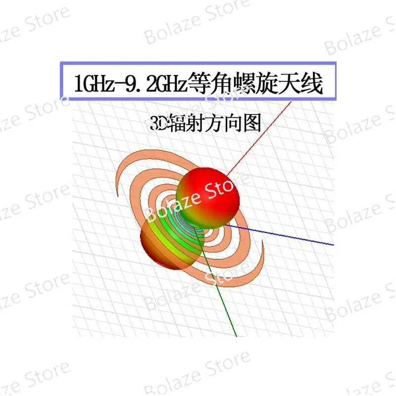 Imagem -04 - Antena Polarizada Circular Ultra Wideband Antena Espiral Equiangular Esquerda e Direita 1ghz a 10ghz