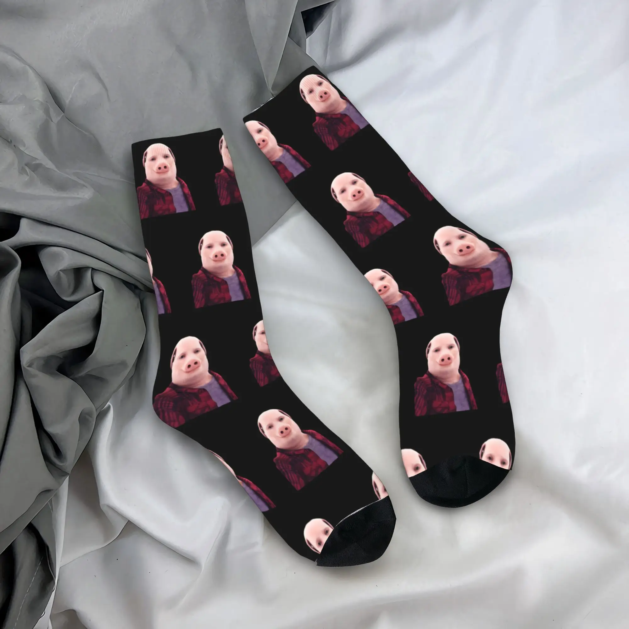 

John Pork Is Calling Funny Meme Design Dress Socks Stuff for Party Wear Sweat Absorbing Printed Socks