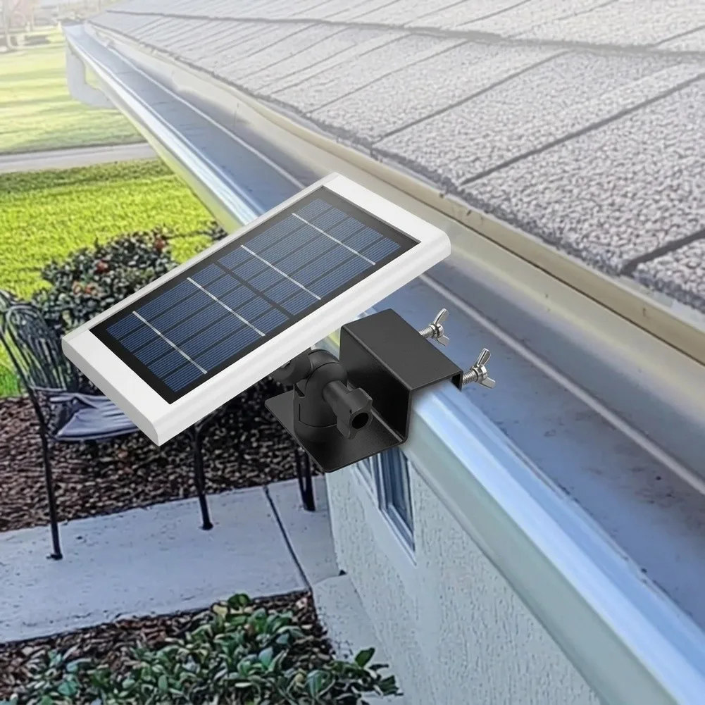 Gutter Mount For Solar Panels And Security Cameras, For Arlo,Eufy=,Reolink=,Blink=,Aluminum Alloy Bracket With 180 Degree Tilt