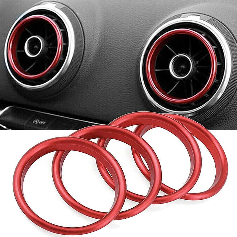 

Car Air Center Console Outlet Trim Inner Ring Cover For Audi A3 8V S3 2014-2019 Sportback Sedan Interior Accessories Car Styling