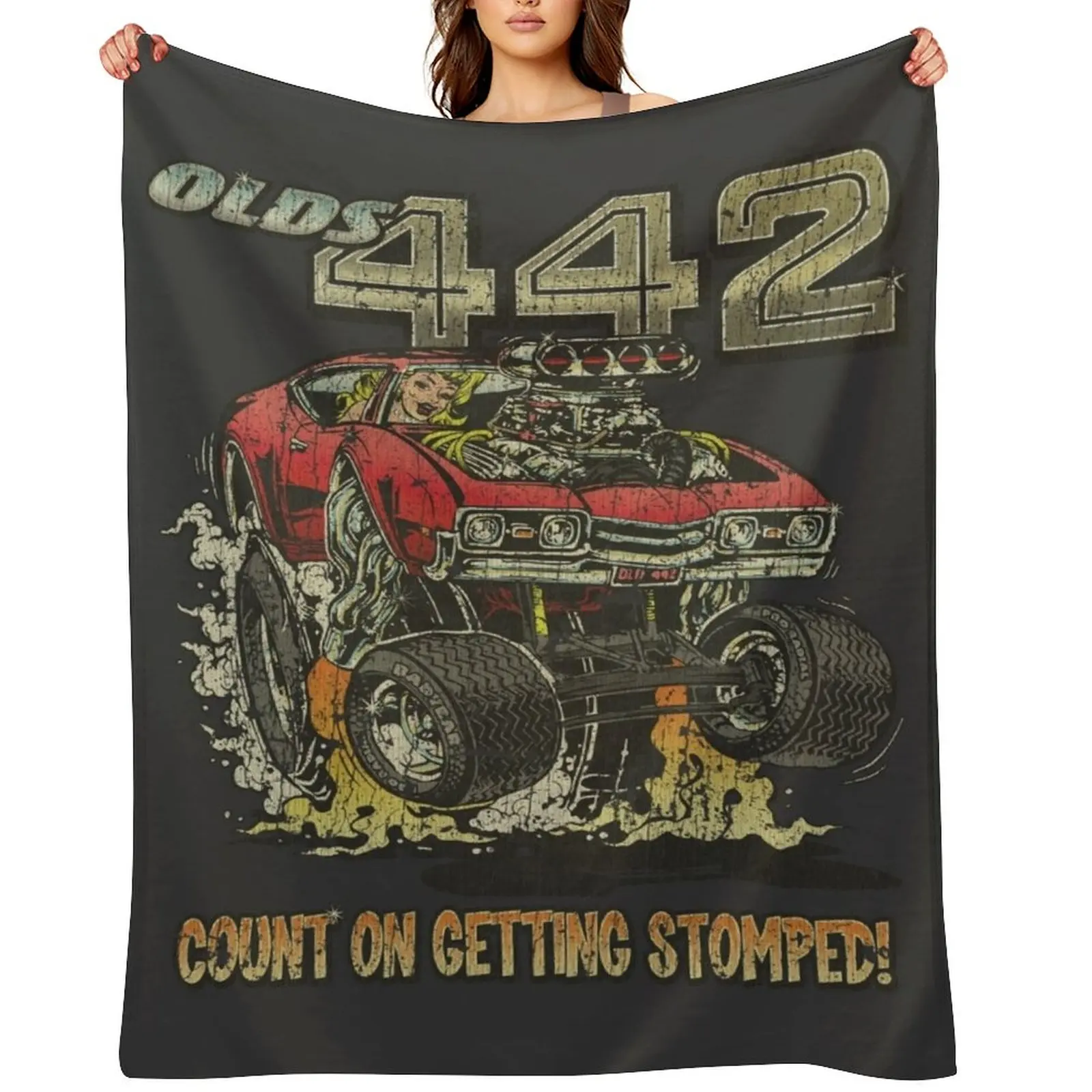 

Olds 442 Count on Getting Stomped 1968 Throw Blanket Nap warm winter Cute Baby Blankets