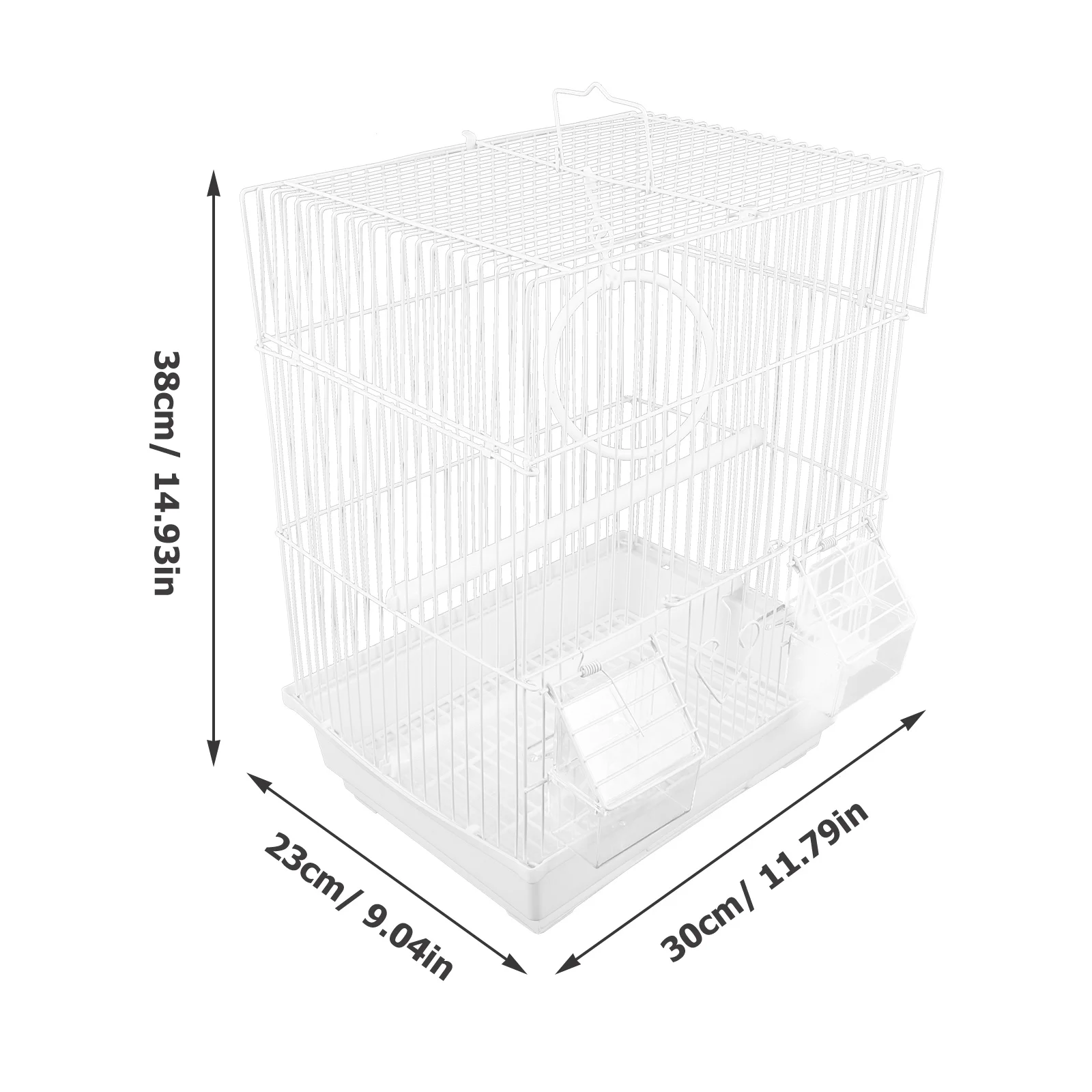 Birdcage Wire Cages for Birds Outing Parrot Budgerigar Cockatiel Plastic Parakeet Portable Pet