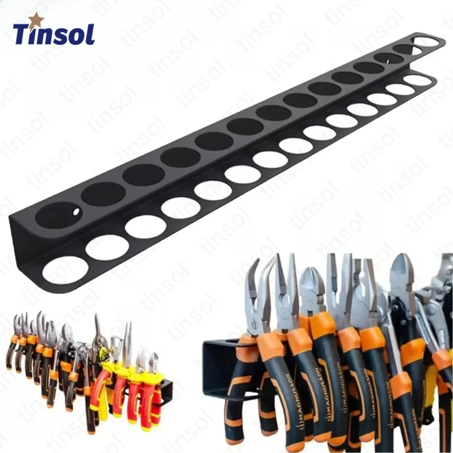 Steel Tool Holder Organizer Plier Mount Hanger Hand Tool Organization Wall Rack for Garage Workbench Basement Home Workshop