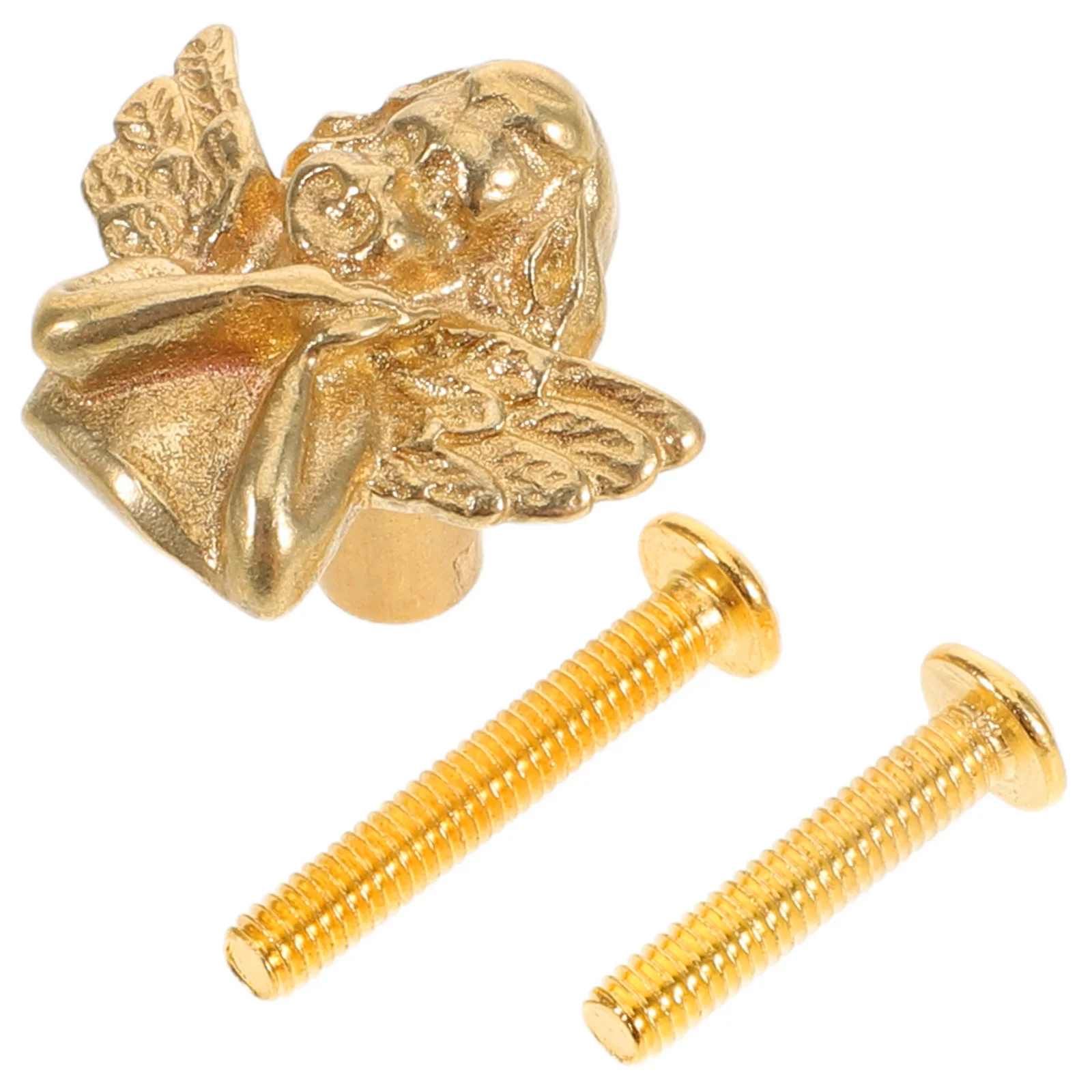 

1 Set Metal Angel Drawer Pulls Vintage Brass Cabinet Handles Smooth Knobs For Kitchen Cupboard Closet Dresser Hardware