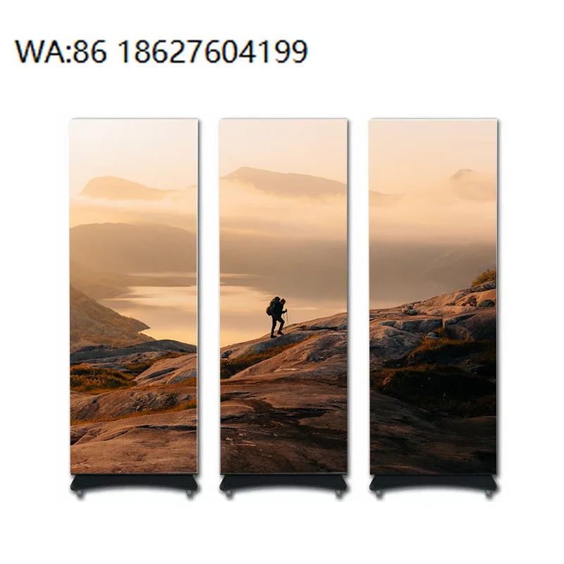 Screen Factory Direct Sale Rollup Full Color Stairs Stand Led Screen Performance Poster Led Screen on Glass