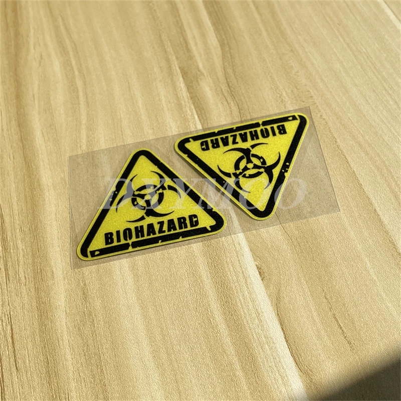 

2PCS Warning Motorcycle Bike Stickers Auto Car Decal Exterior Decoration Accessories for BIOHAZARD