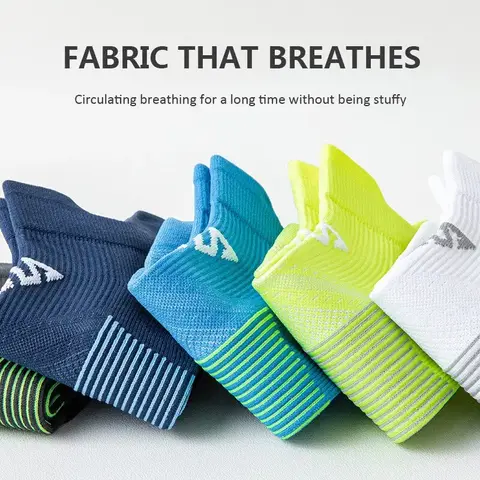 2 Pairs Sports Socks Men Women Breathable Running Fitness Compression Sock Professional Marathon Quick Dry Sock Elastic Footwear