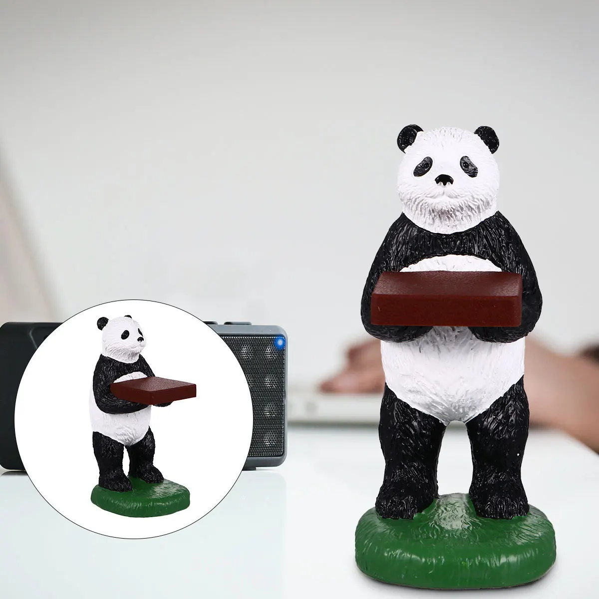 1 Buah Rak Jam Tangan Panda Lucu Premium Resin Tempat Penyimpanan Jam Tangan untuk Dekorasi Kamar Tidur Ruang Tamu Aksesori