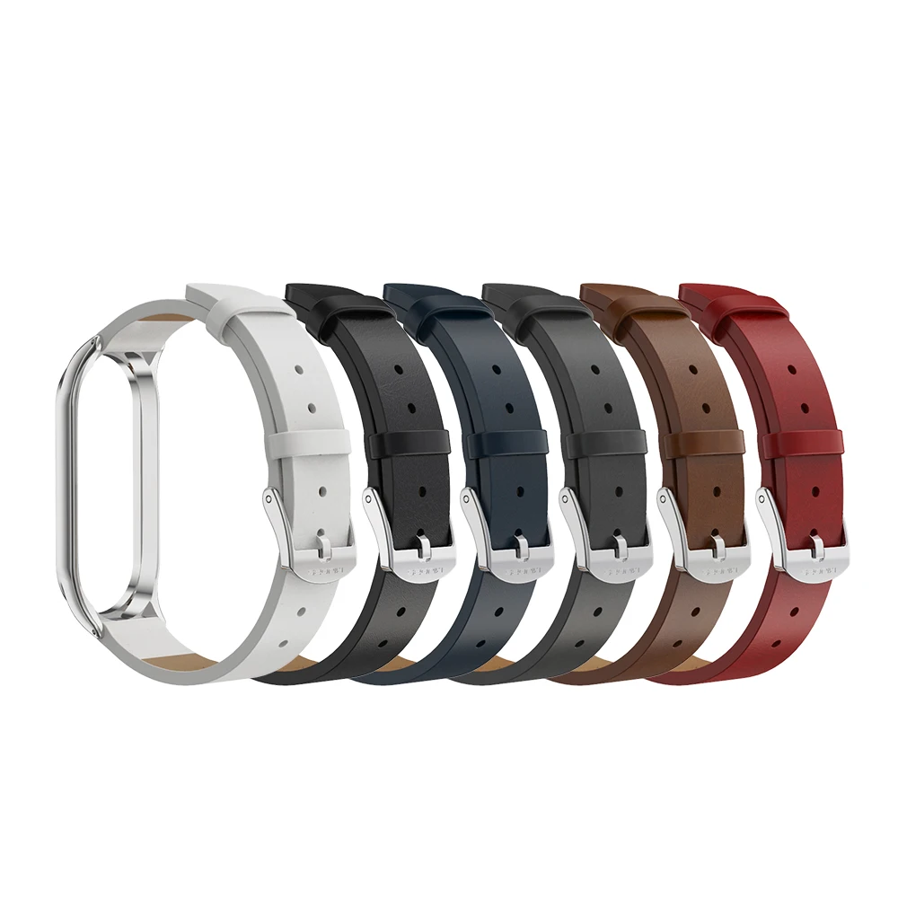 Strap für Xiaomi Mi Band 7 6 5 4 3 Armband für Mi Band 5 PU Leder Handgelenk Mi Band 6 Strap Armbänder Pulseira Smart Zubehör