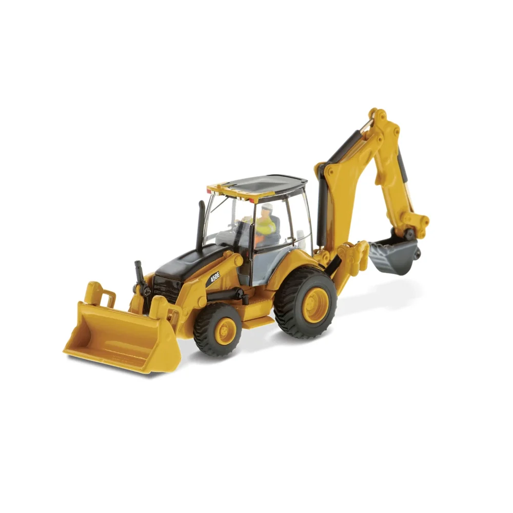 

2 Color 1:87 Ho Scale DieCast 450E Backhoe Loader Boy toys birthday gifts scene decoration collection, engineering vehicle model