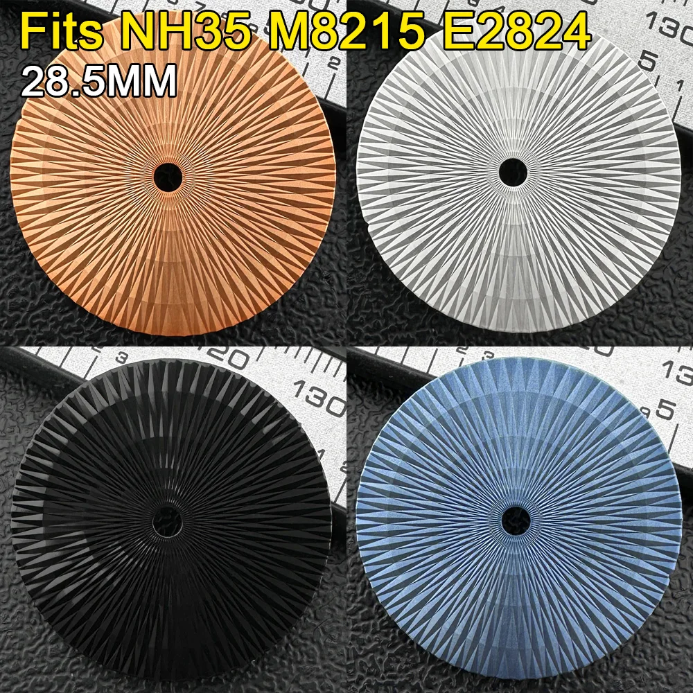 28.5mm Texture Watch Dial Fits NH35 M8215 E2824 Movements Watch Accessories  Replaceable Mechanical Watch Parts