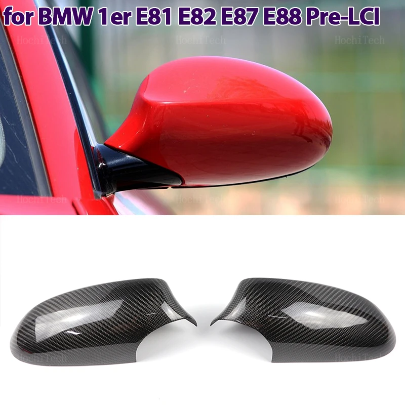 

Real Carbon Fiber Sticker Rearview Side Mirror Covers Cap For BMW 1 Series E81 E82 E87 E88 Pre-LCI Pre facelift