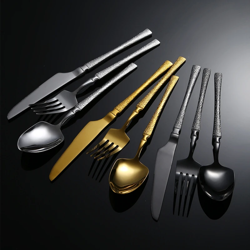 4/16/32pcs stainless steel tableware set for hotel restaurant Family Kitchen party Birthday party