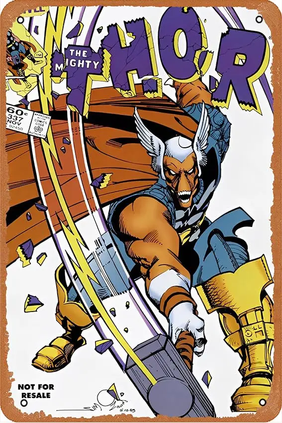 1PCS,Vintage Metal Tin Sign Retro Metal Sign The Mighty Issue 337 Beta Ray Bill Comic Book Poster Home Bar Pub Garage Decor Gift