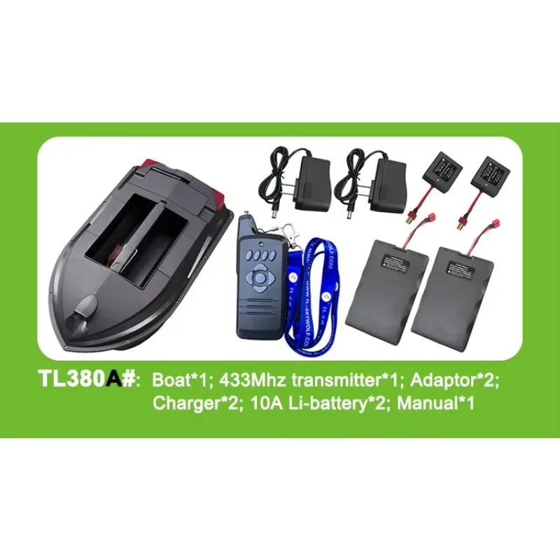 

Factory Directly Supply Skywolf TL380 380E Dual Hull 12 GPS Nest Points Sonar Autopilot RC Bait Boat for Sea Fishing