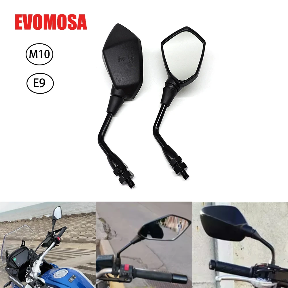

M10 Motorcycle Rearview Mirrors For Kawasaki KLX125 KLX150 KLX250 /S/SF KLX150L KLX300 /SM KLR650 Z1000 Z750 ER-6N Versys KLE650