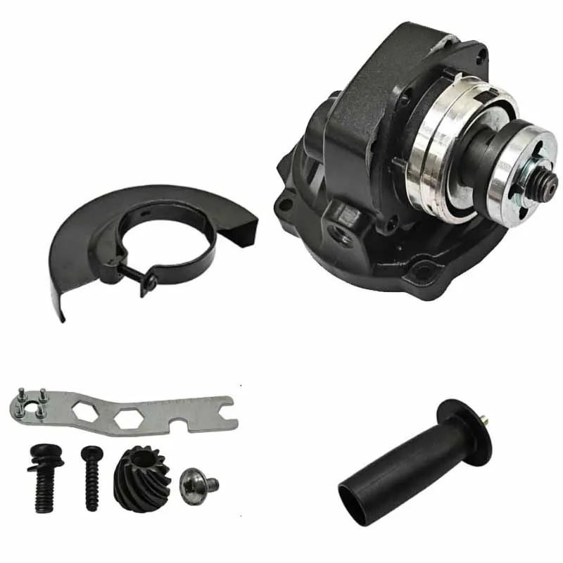For 100mm Angle Grinder Front Head Assembly Brushless Motor Type Thread Mounting Black Housing with Lubrication Oil