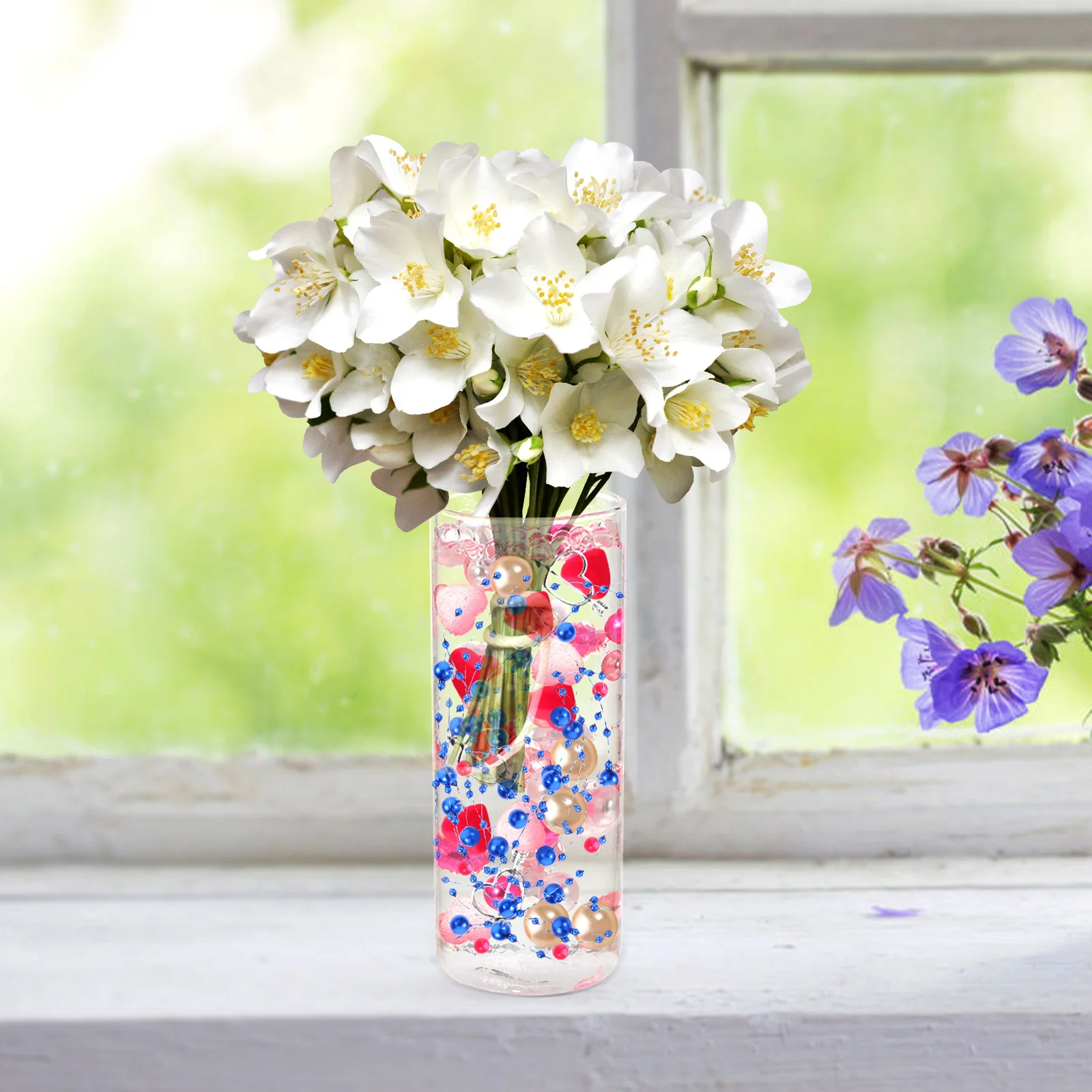 

1 Roll Artificial Pearl Beads String Premium ABS Fake Pearl Garland for DIY Wedding Party Decor Bouquet Centerpiece Supplies