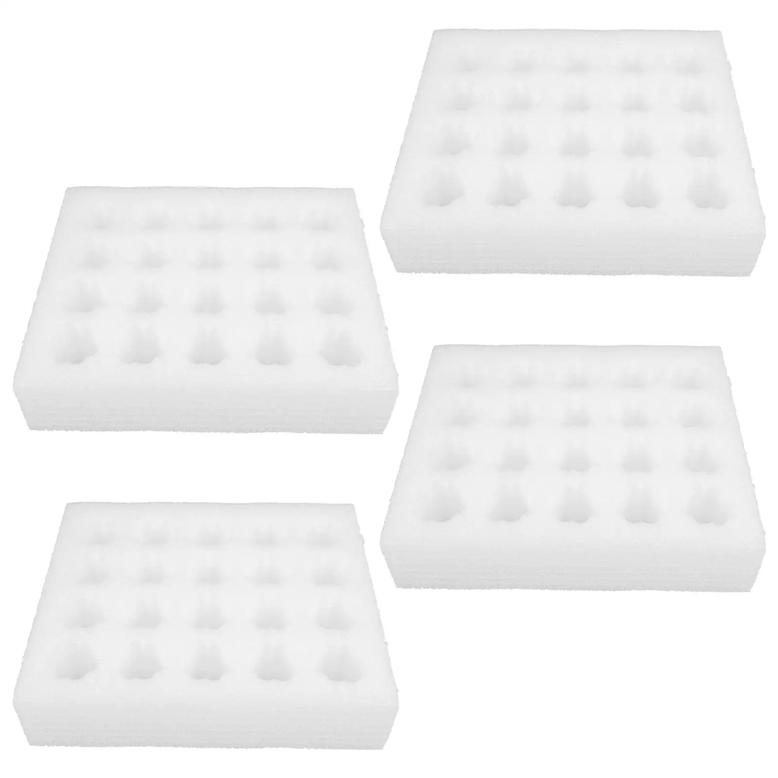 

4 Sets Shockproof Egg Tray Eggs Point Pearl Cotton Reusable Container for Delivery