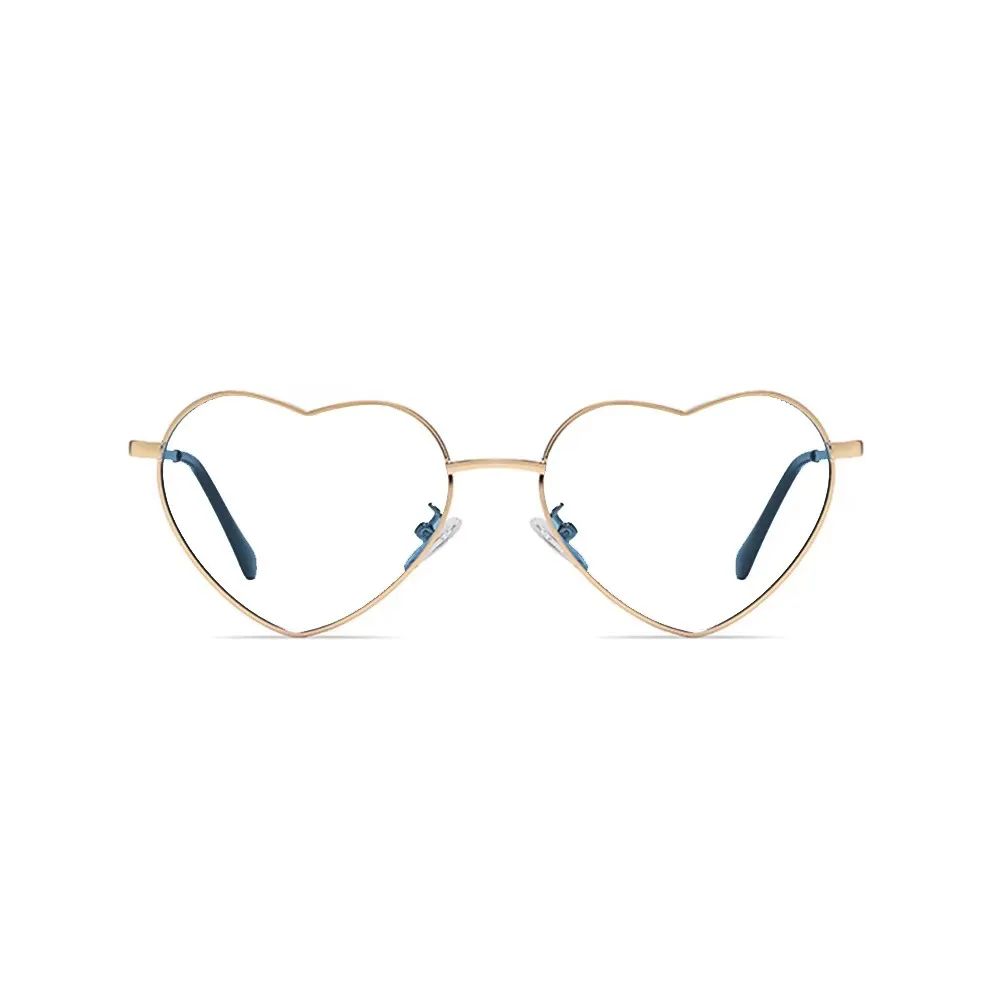 Heart Shape Alloy Gold Color Frame Reading Glasses +0.75 To +4