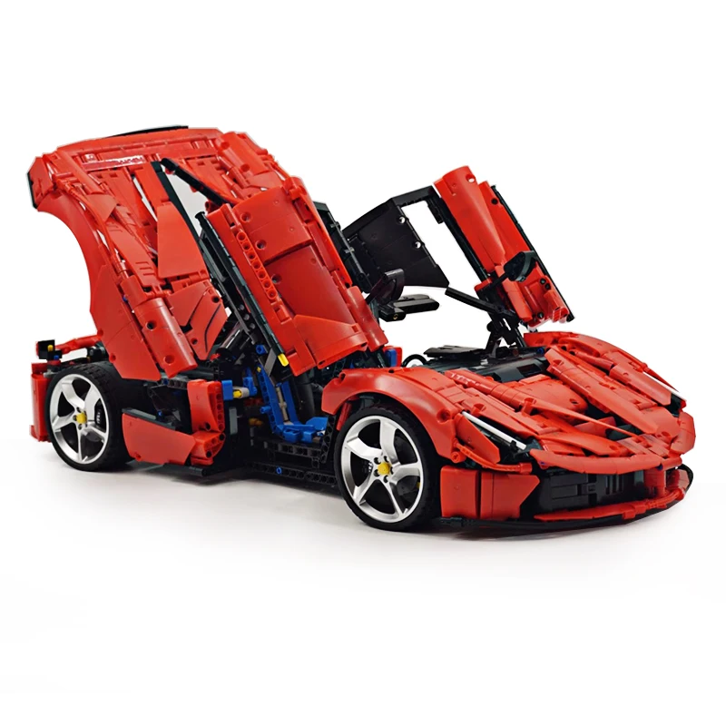 Alta qualidade MOC-194680 super sprots veículos cidade corrida 42143 modelo blocos de construção tijolos brinquedos montagem presentes natal crianças
