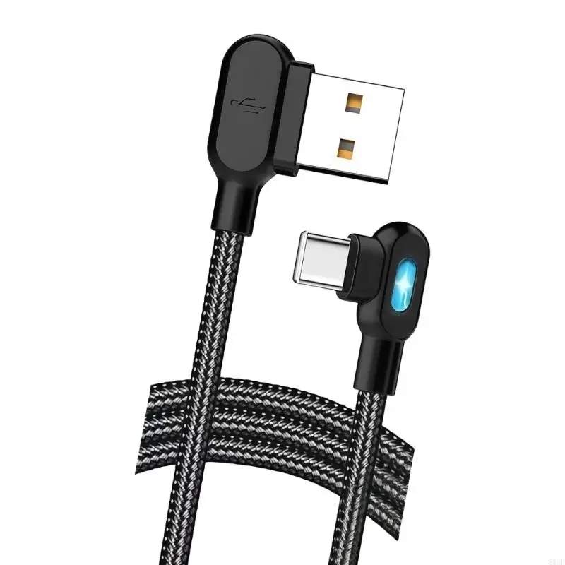Reinforced Type C Charging Cord Flexible Design with LED for Mobile Devices 83CF