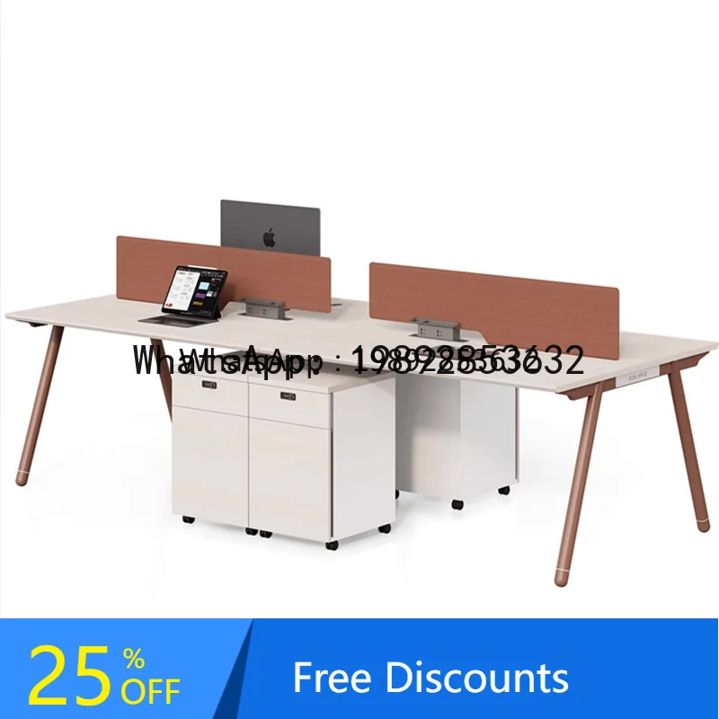 

DF Fashionable Light Luxury Staff Office Desk and Chair Set Simple Modern Office Furniture Company Work Station