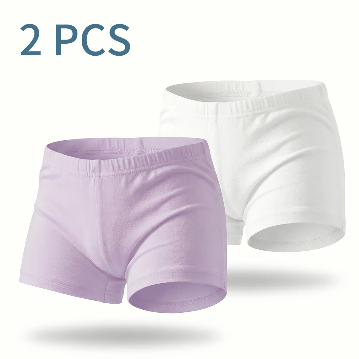2 PCS Kids Tights Girls' Shorts & Safety Shorts, Anti-Exposure, Simple Solid Color, Suitable for Kids' Daily Wear, Moderate Thic view 2
