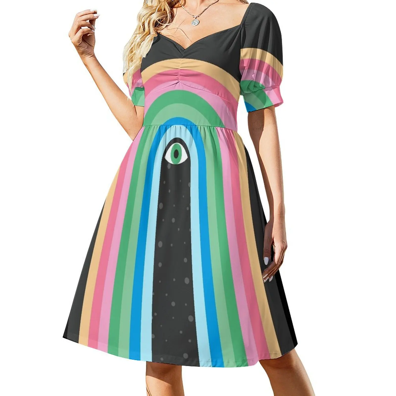 

Galaxy Tears Short Sleeved Dress sexy dress beach outfits for women Women's summer skirt dress dresses