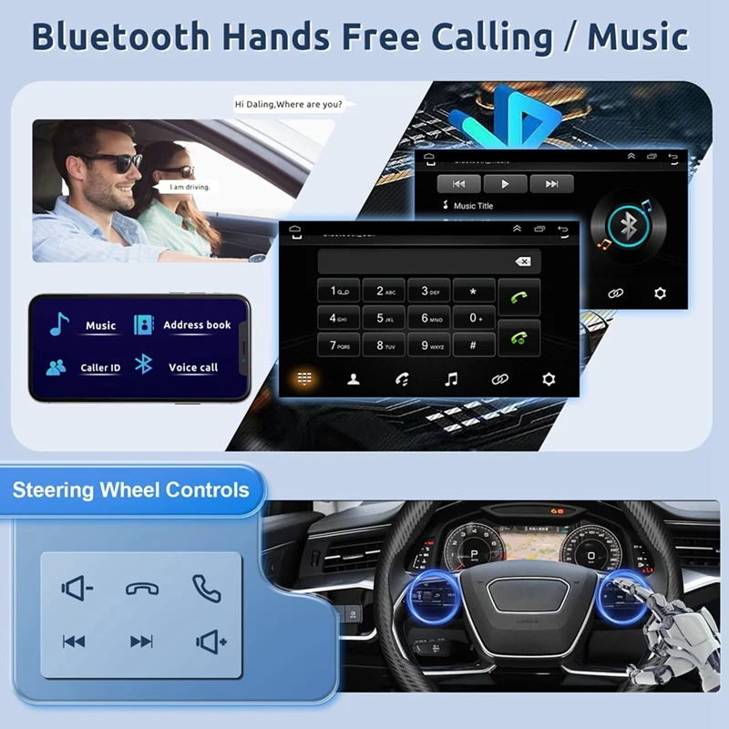 2G+64G For Honda CRV 2007-2011 Android Car Radio Stereo,Wireless Carplay Android Auto 9Inch Touch Screen Bluetooth Audio