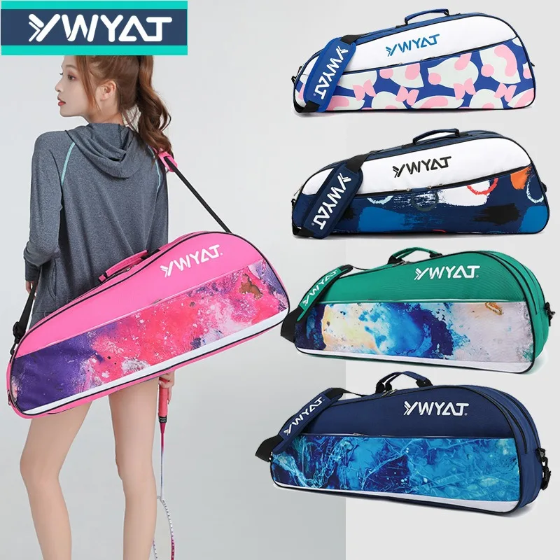 New Unisex Badminton Tennis Racket Bag 3 Rackets Single Shoulder Handheld Large Capacity Thick Padded Sports Bag
