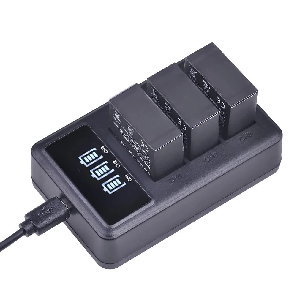 بطارية عالية السعة 1600 مللي أمبير في الساعة لـ GoPro Hero 3 Hero 3+ AHDBT-301 AHDBT-302 بديلة وقت تسجيل أطول #4