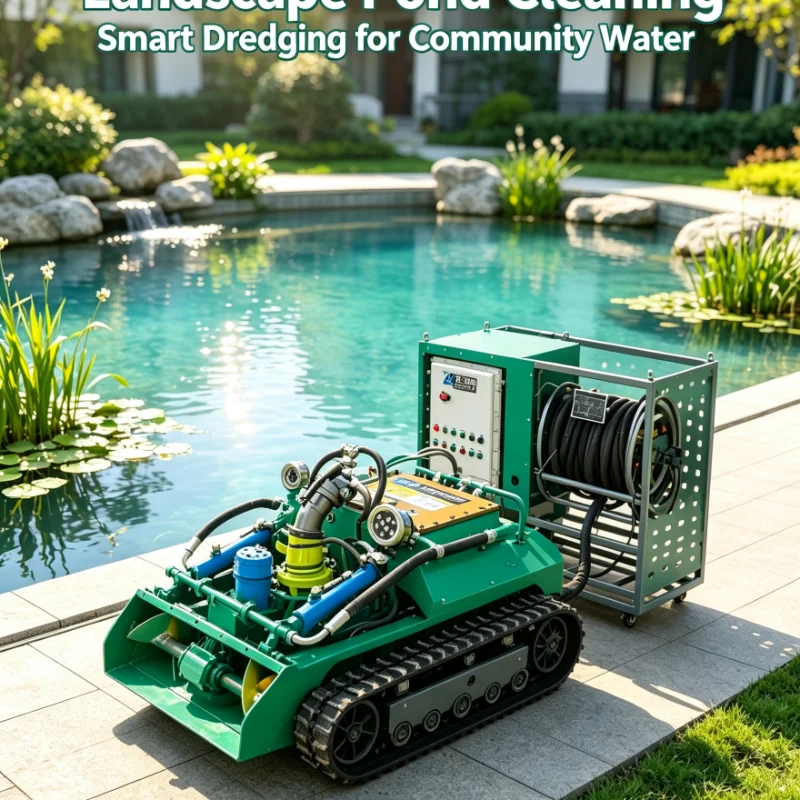 Dredging Robot Crawler Remote Control Sediment Cleaning Machine For River Landscape Pond Tank Underwater Desilting Task