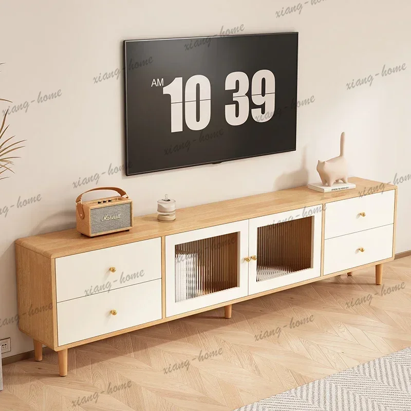 YJ Nordic Beauty Tv Stand Modern Simple Drawers Storage Tv Stand Trendy Luxury Mueble De Sala Modernos Living Room Furniture