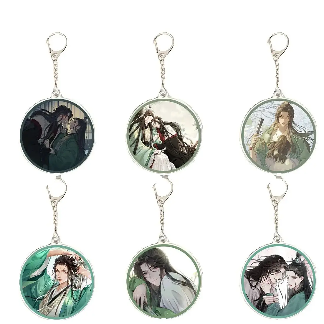 Hot Scum Villain Self Saving System Shen Qingqiu Luo Binghe Cosplay Figures Acrylic Keychain Bag Pendant Gift Cartoon Keyring