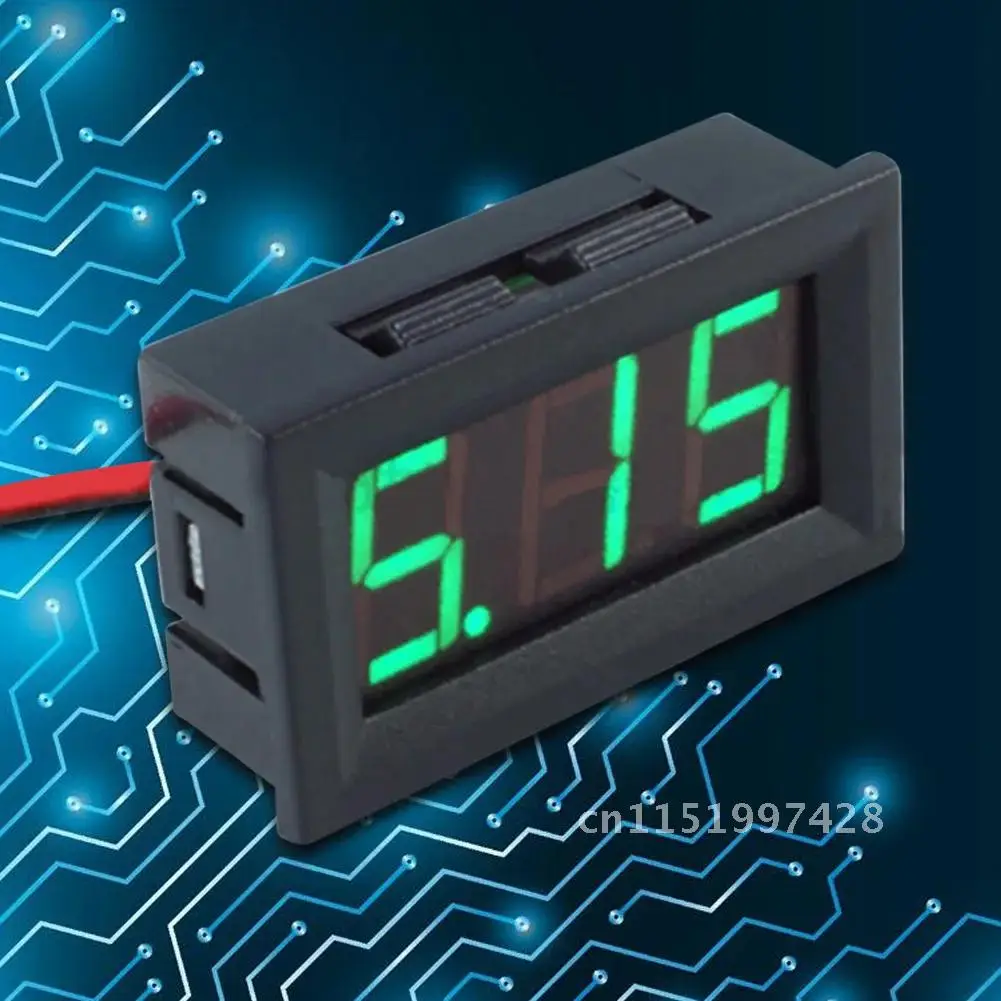 LED Display 0.56inch DC 4.5-30V Two-wire Digital Voltmeter Practical Multifunctional Amp Volt Voltage Current Meter Tester