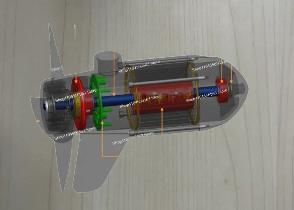 **48V 180LB Brushless Electric Boat Motor – Underwater Propeller, Stepless Speed Control for DIY Boat**