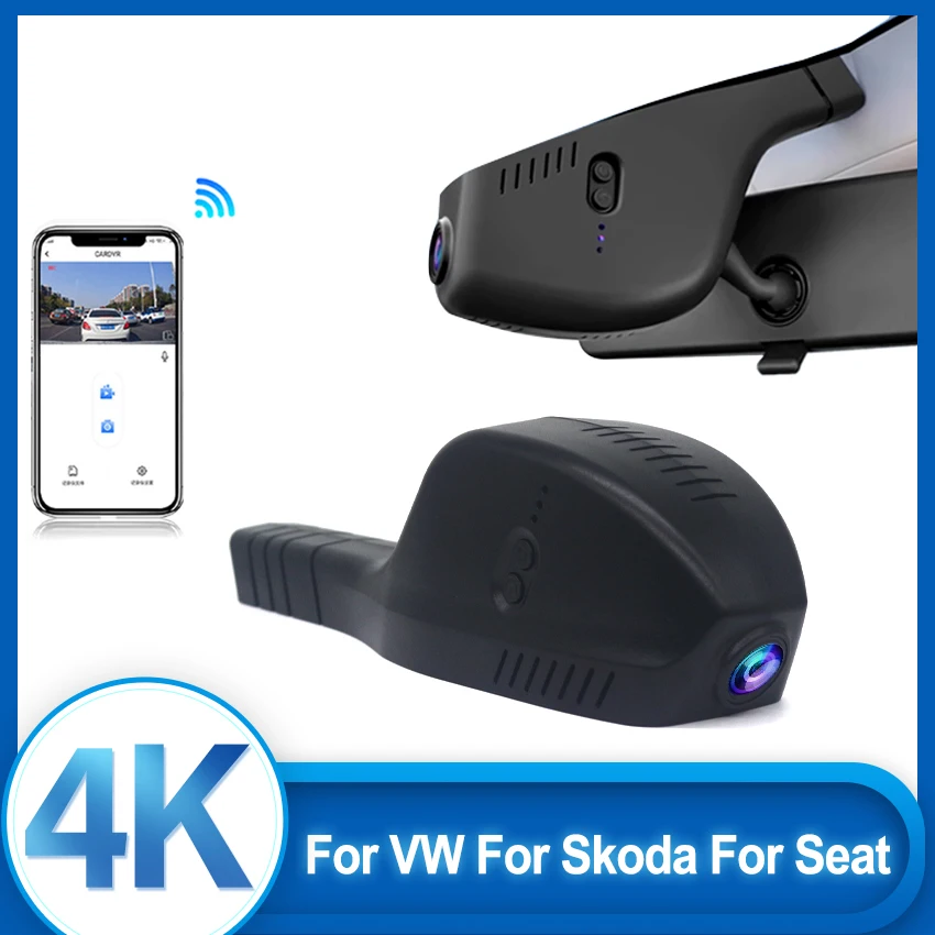 

Видеорегистратор 4K для Skoda Octavia, Kodiaq, Fabia, Superb; Volkswagen Golf, Polo, Passat, Tiguan; Seat Ibiza, Leon, Arona