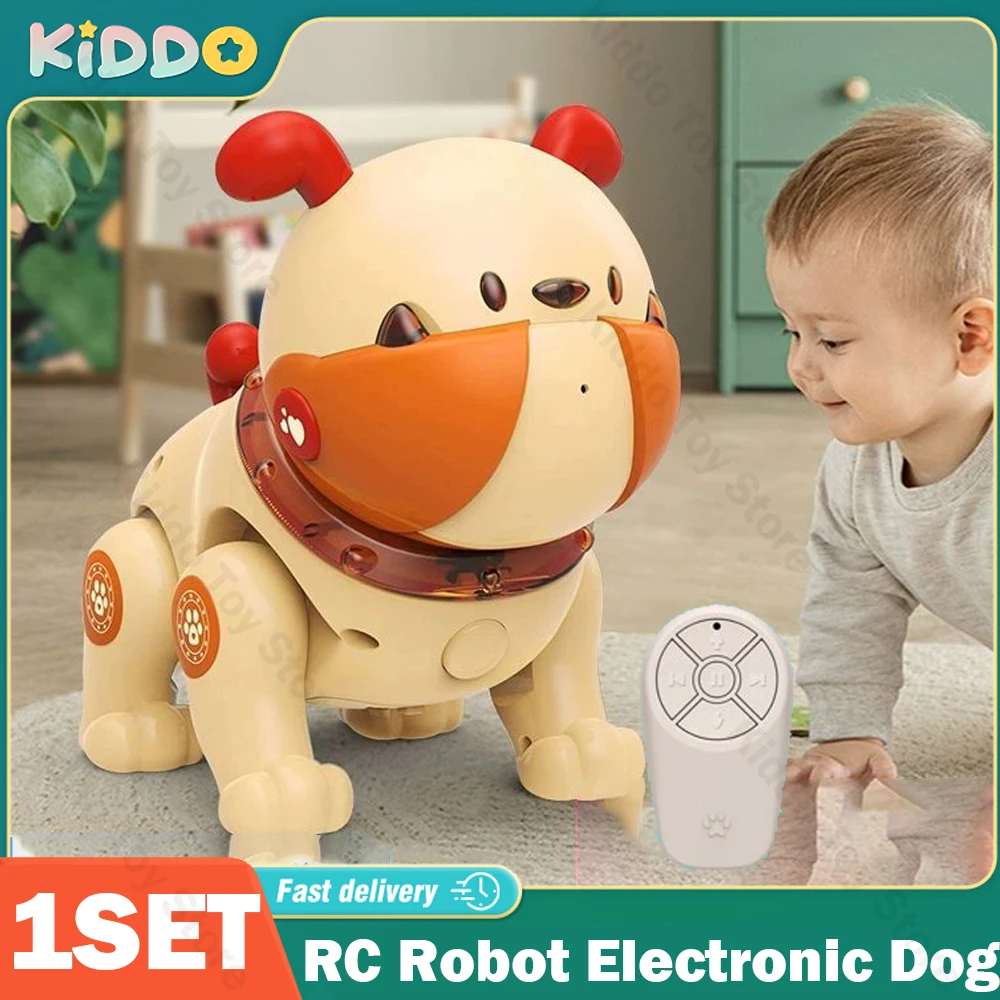 RC Robot Electronic Dog Robot Dog Stunt Music Lighting Toy Intelligent Touch Remote Control Electric Pet for Children's Toys Gfi