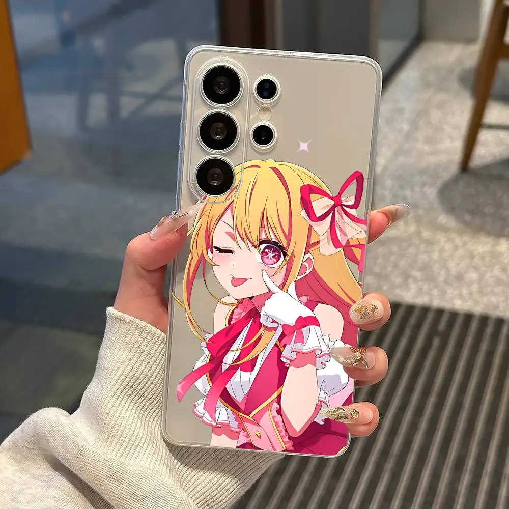Oshinoko Hoshino Ruby Phone Case For Samsung S25,S24,S21,S22,S23,S30,Ultra,S20,Plus,Fe,Note,10,9,5G Transparent