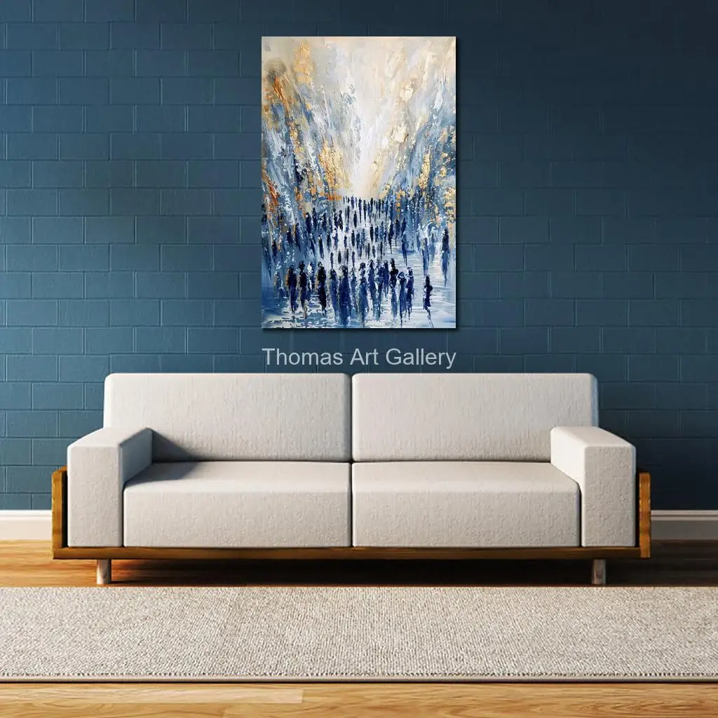 Judaica Canvas Print Wall Art Jerusalem Painting Parting of Red Sea Jewish Poster Abstract Picture Bathroom Kitchen Modern Decor