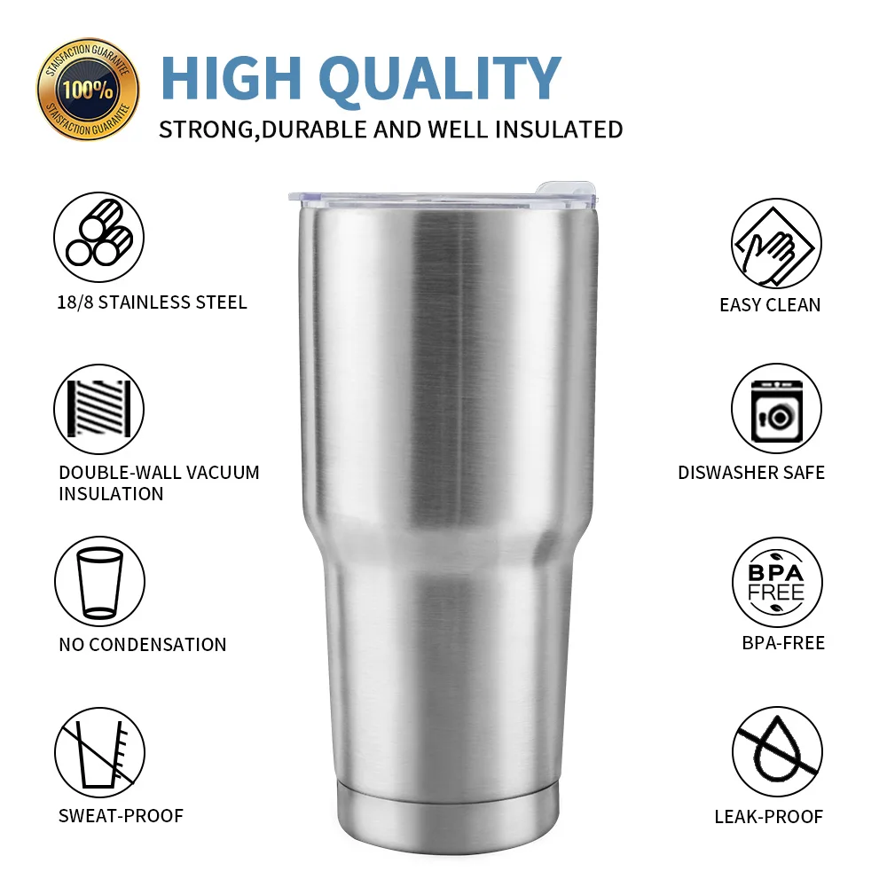 30 oz Tumbler with Straw Lid Stainless Steel Water Bottle Vacuum Insulated Cup Travel Car Coffee Cup Leakproof