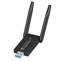 USB Wifi Adapter 1300Mbps RTL8812BU Dual Band for PC Black Ethernet Wi-Fi Dongle External Antenna Wi Fi Receiver Network Card