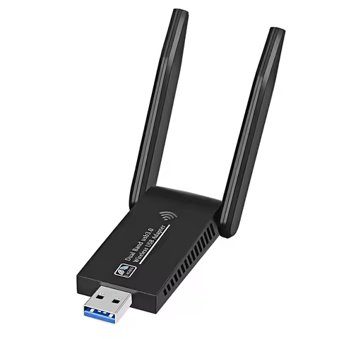 USB Wifi Adapter 1300Mbps RTL8812BU Dual Band for PC Black Ethernet Wi-Fi Dongle External Antenna Wi Fi Receiver Network Card