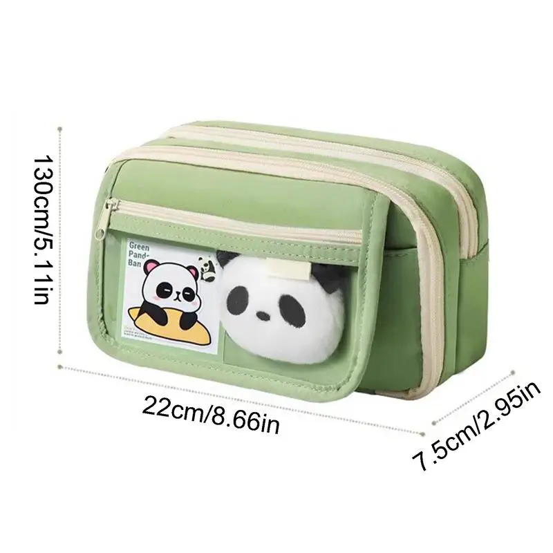 Cute Pencil Case Animal Pencil Case Panda School Supplies Panda Stationery Case Pencil Pouch With Zipper For Pens Pencils